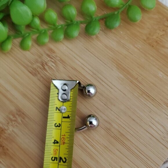 2/$25-Sterling Silver Ball Student Tipped Belly Ring Unused - Picture 6 of 7